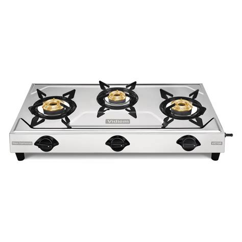 stainless steel 3 burner gas cooktop